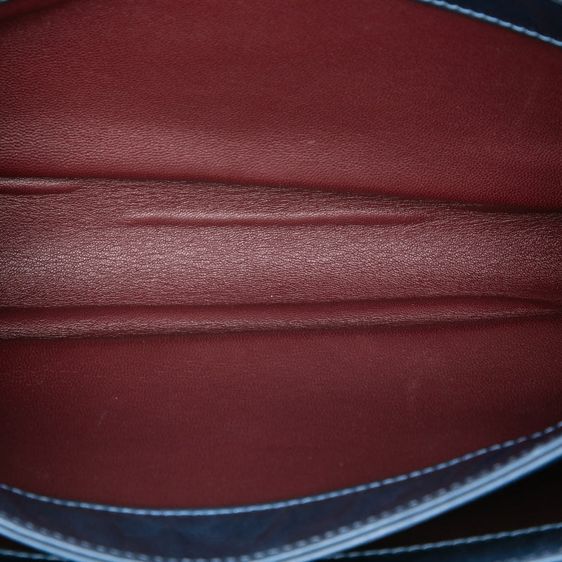 Small Quilted Calfskin Straight Lined Flap - Image 4