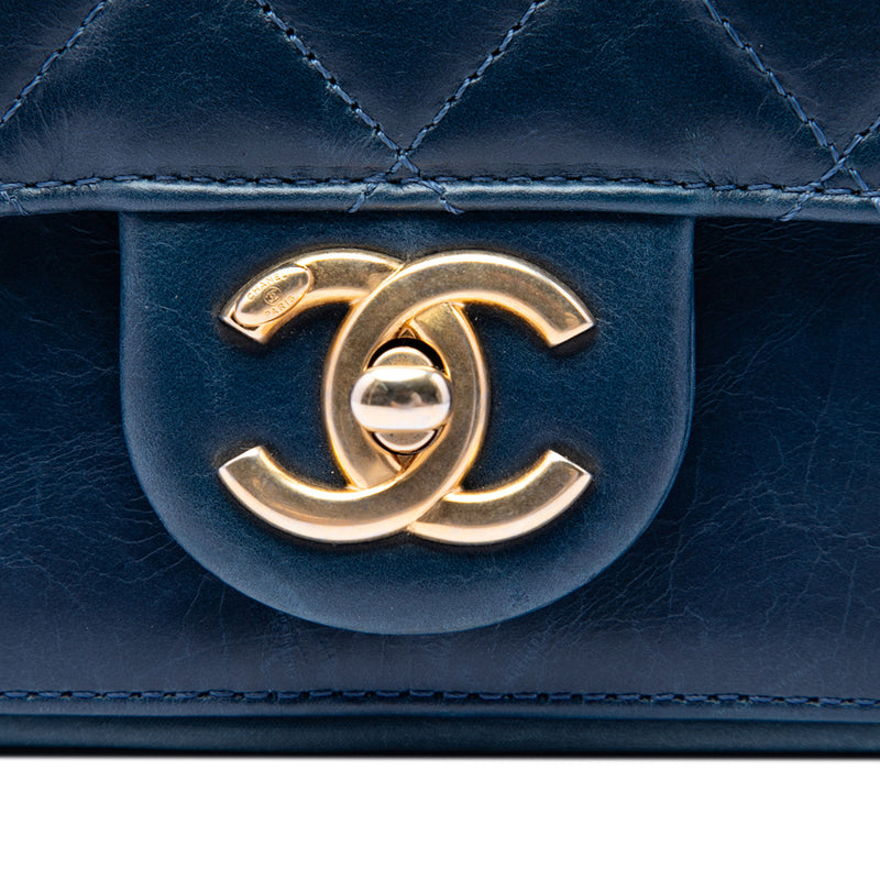 Small Quilted Calfskin Straight Lined Flap - Image 5