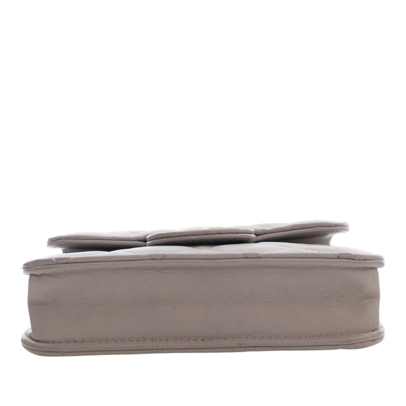 Mini Quilted Lambskin Top Handle Card Holder with Chain - Image 5