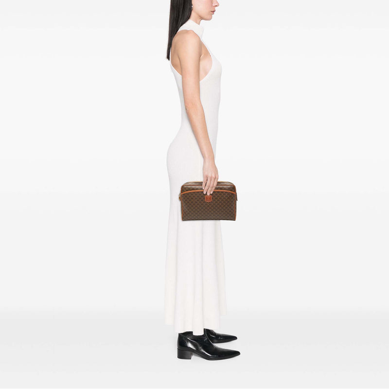 Macadam Coated Canvas Clutch - Image 7