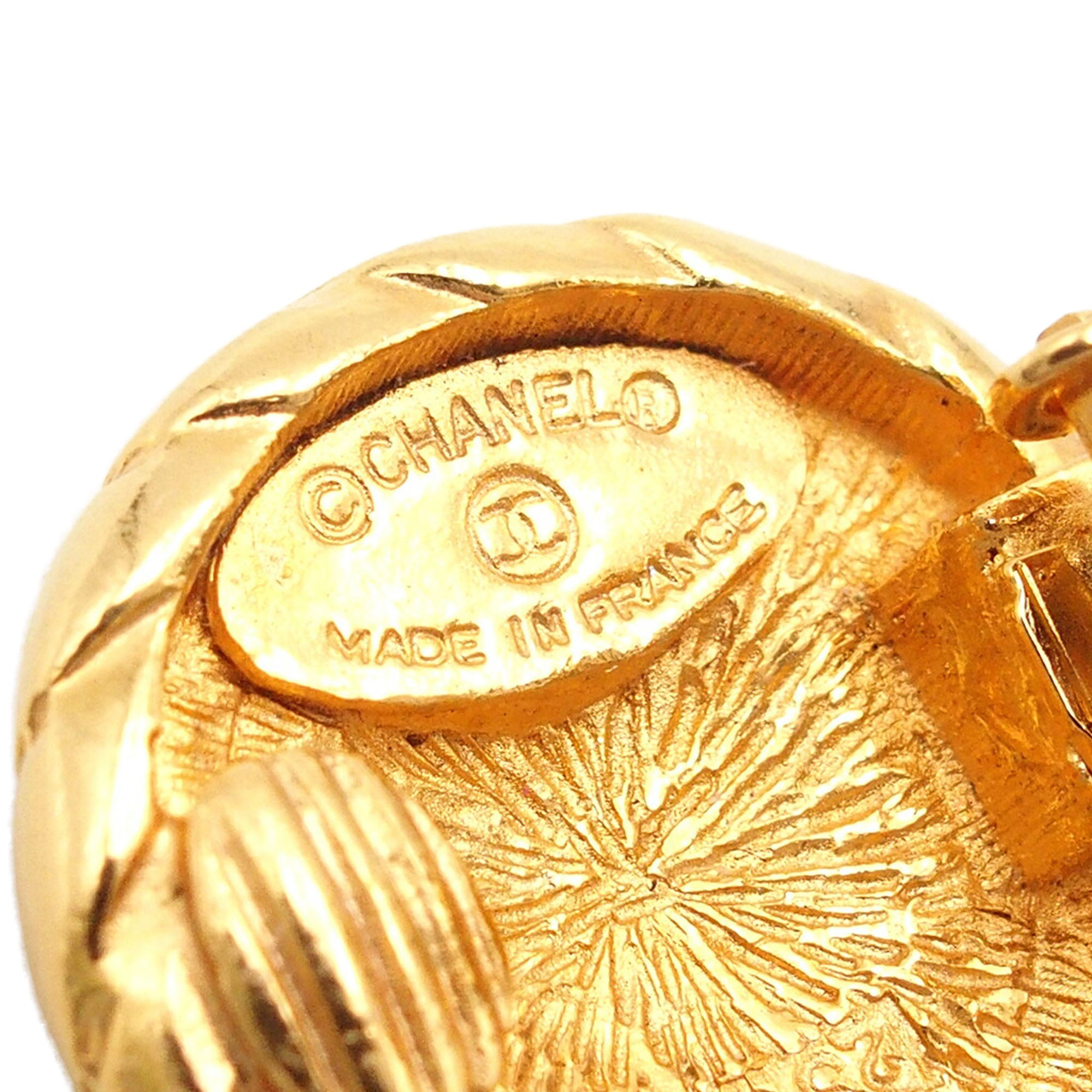 CC Gold Plated Round Clip On Earrings - Image 4