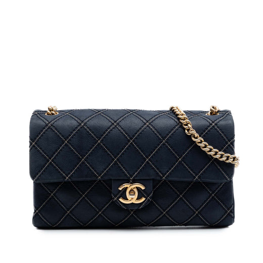 Jumbo Quilted Calfskin Triple Stitched Flap - Image 1