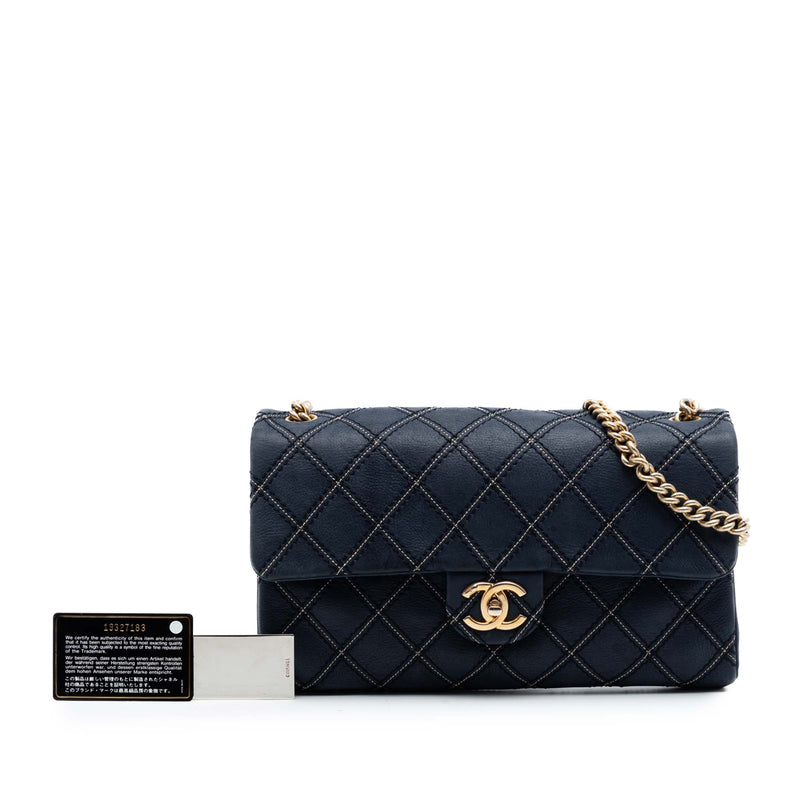 Jumbo Quilted Calfskin Triple Stitched Flap - Image 7