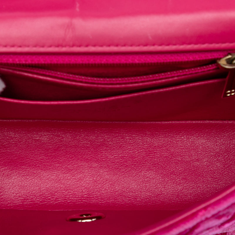 Mini Rectangular Classic Velvet Single Flap - Image 4
