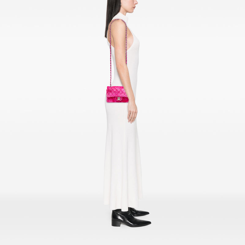 Mini Rectangular Classic Velvet Single Flap - Image 7
