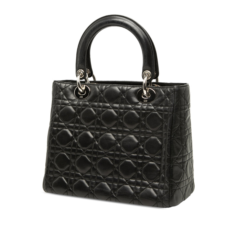 Medium Lambskin Cannage Lady Dior - Image 2
