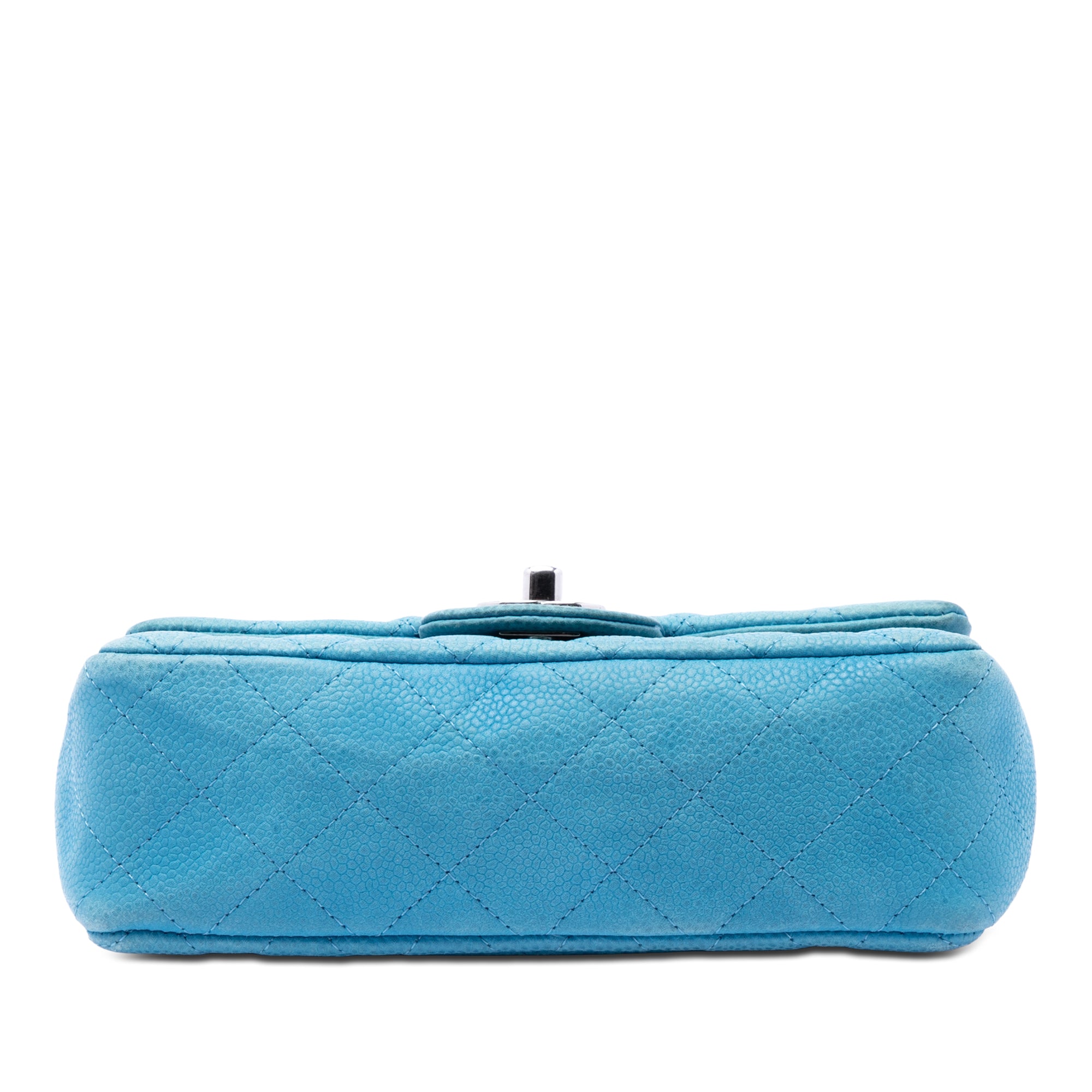 Mini Rectangular Classic Iridescent Caviar Single Flap - Image 3