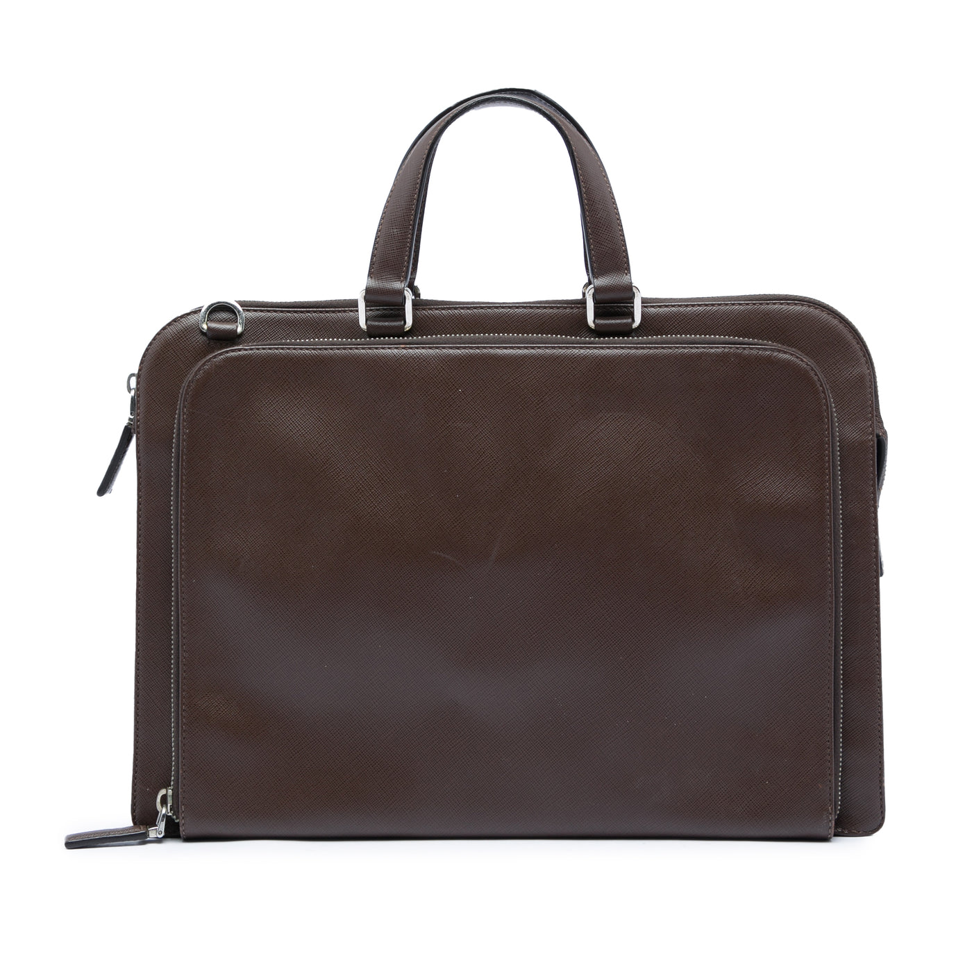 Saffiano Cuir Travel Front Zip Pocket Briefcase - Image 1