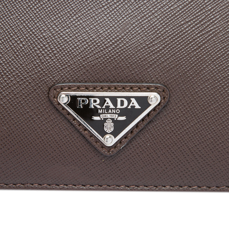 Saffiano Cuir Travel Front Zip Pocket Briefcase - Image 5