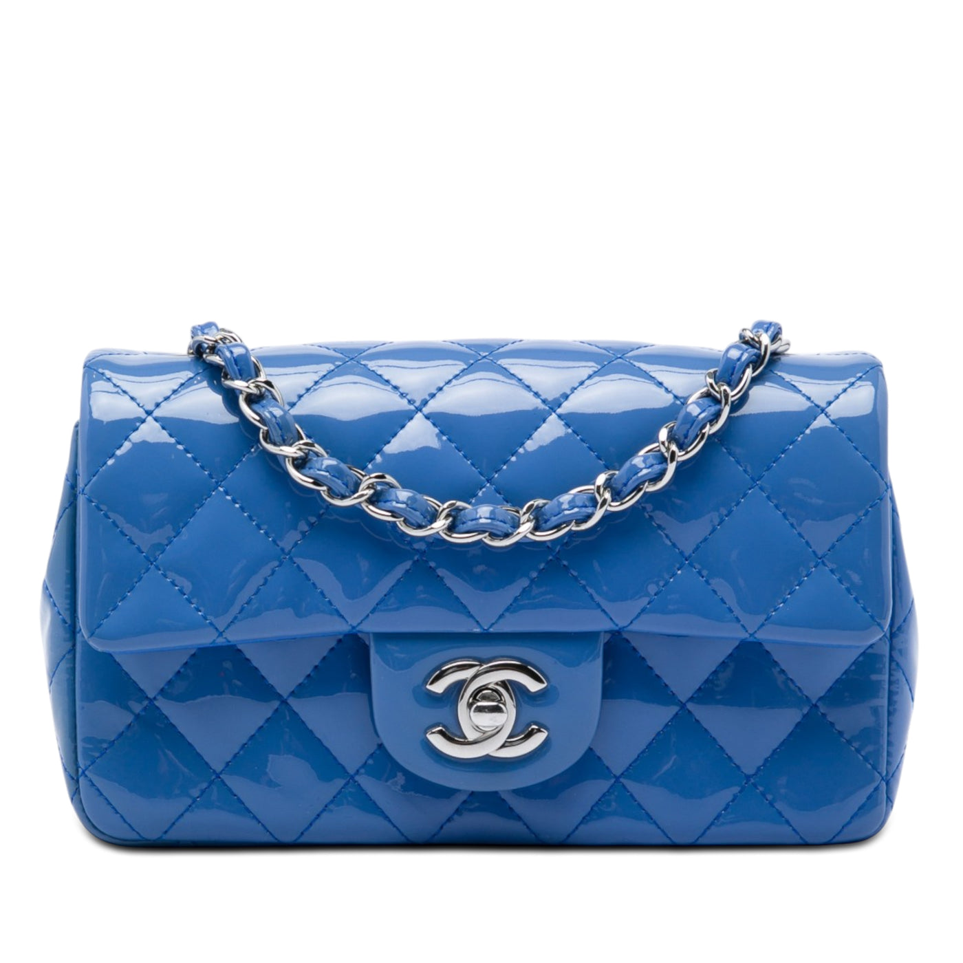 Mini Rectangular Classic Patent Single Flap - Image 1