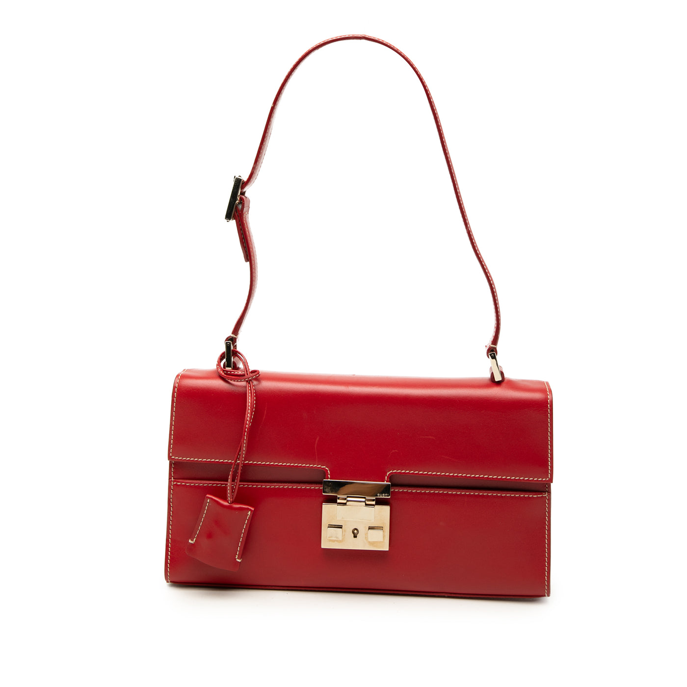 Calfskin Lady Lock Shoulder Bag - Image 1