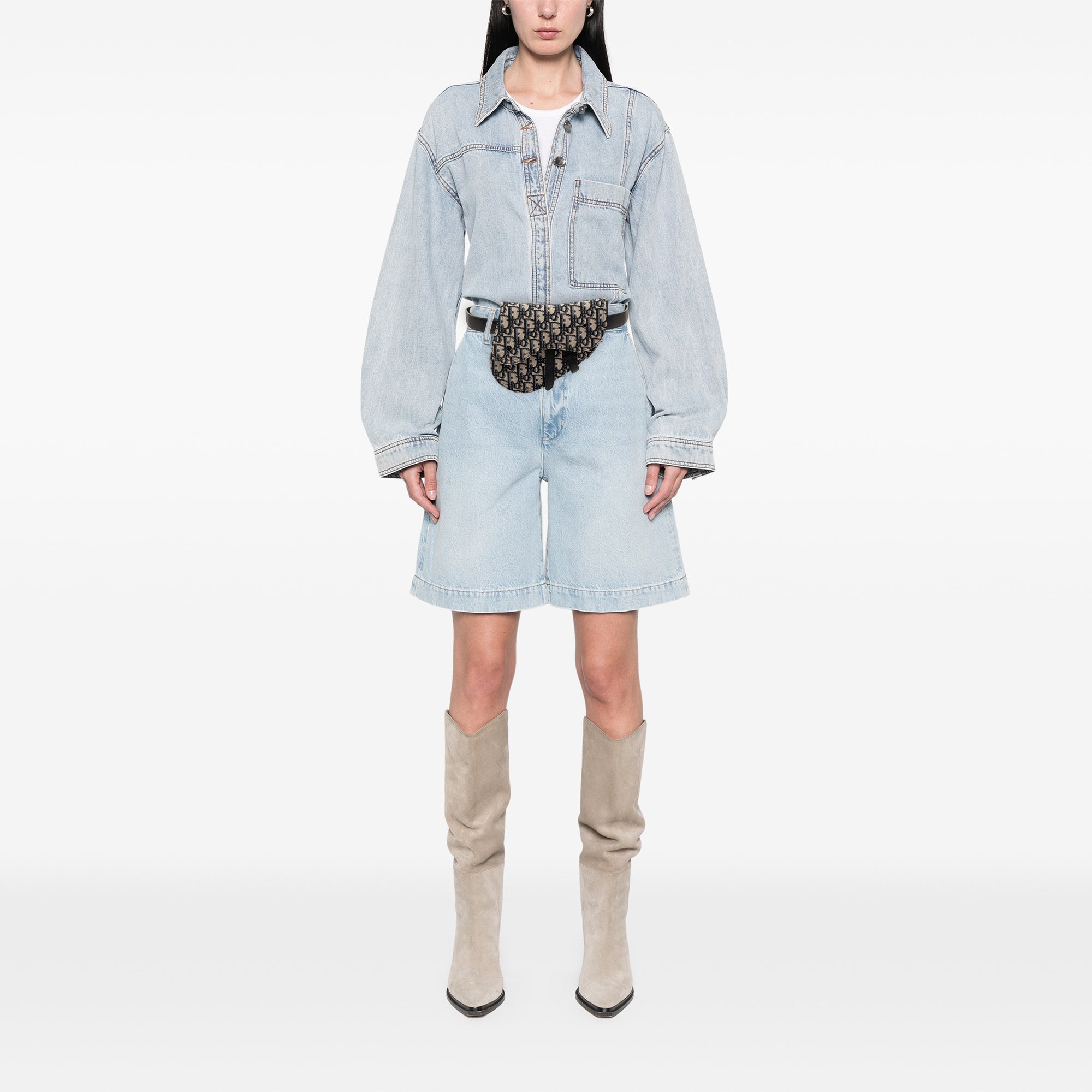 Oblique Canvas Saddle Belt Bag - Image 8