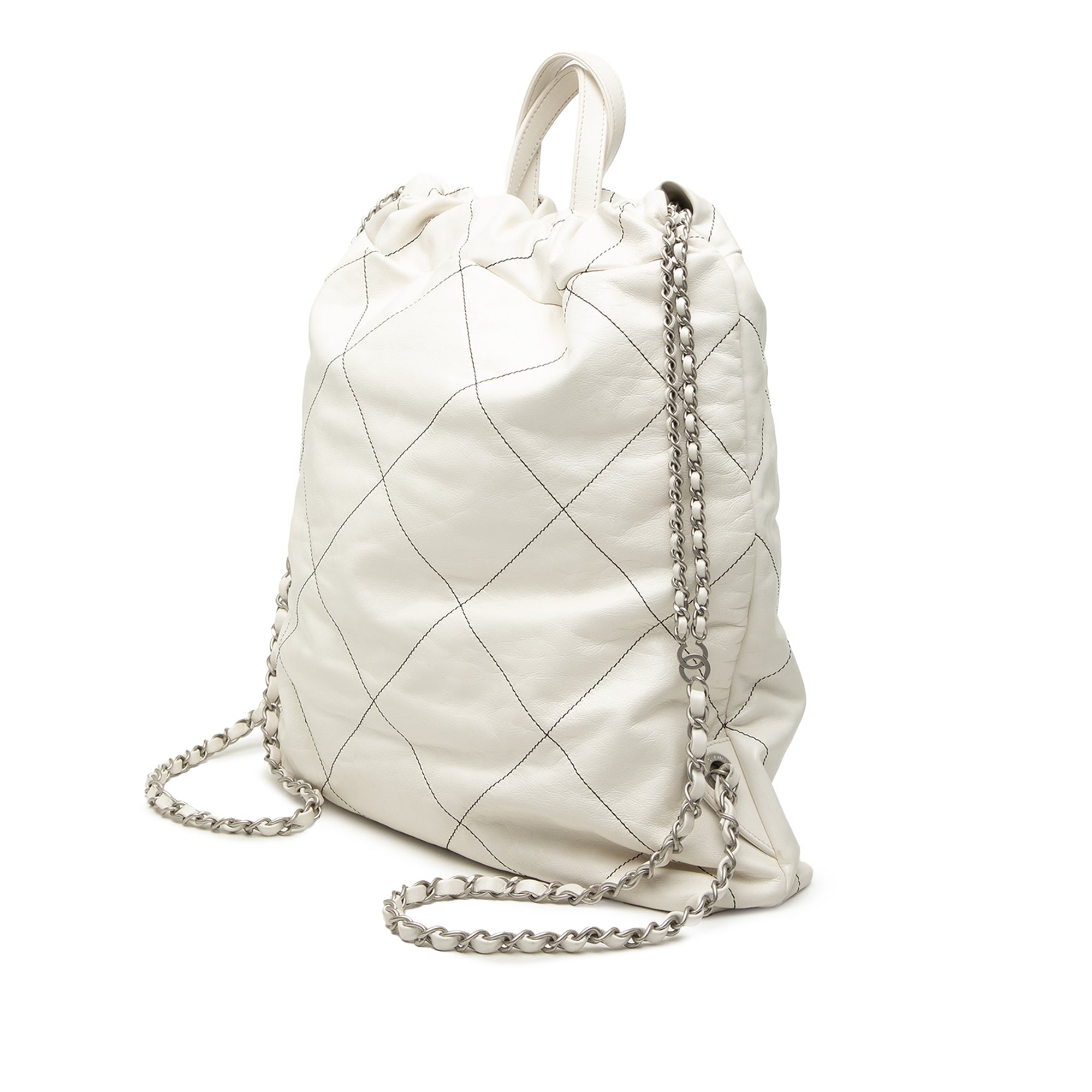 Large Quilted Shiny Calfskin 22 Backpack - Image 2