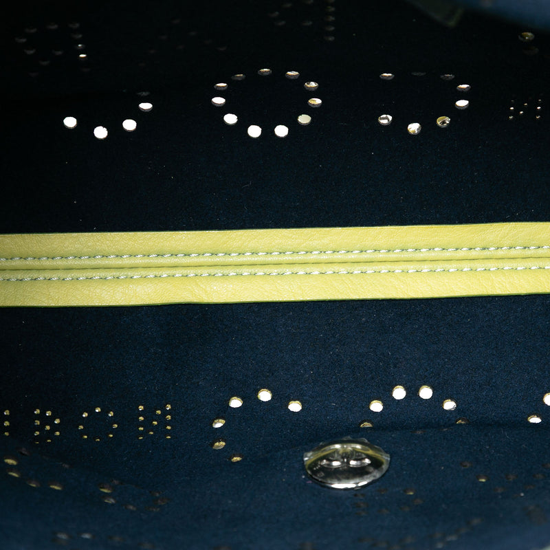 Perforated Calfskin Logo Eyelet Flap - Image 4