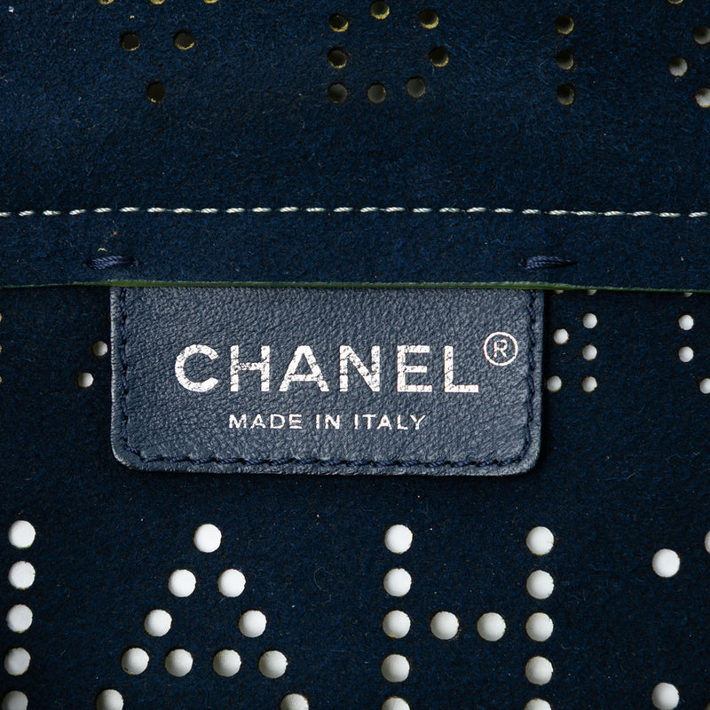 Perforated Calfskin Logo Eyelet Flap - Image 6