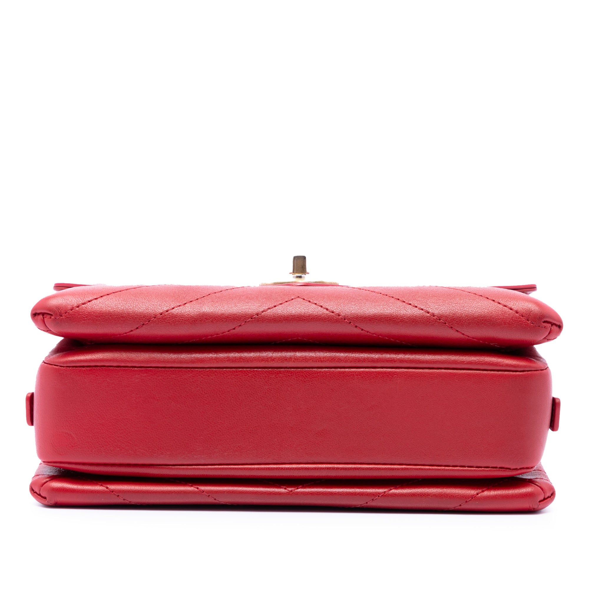Small CC Chevron Calfskin Envelope Flap - Image 3