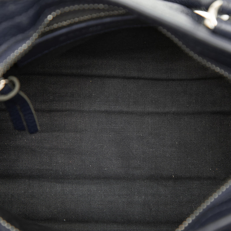 Mini Goatskin Motocross Classic Metallic Edge City Satchel - Image 4