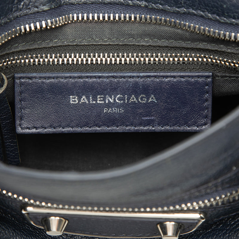Mini Goatskin Motocross Classic Metallic Edge City Satchel - Image 5