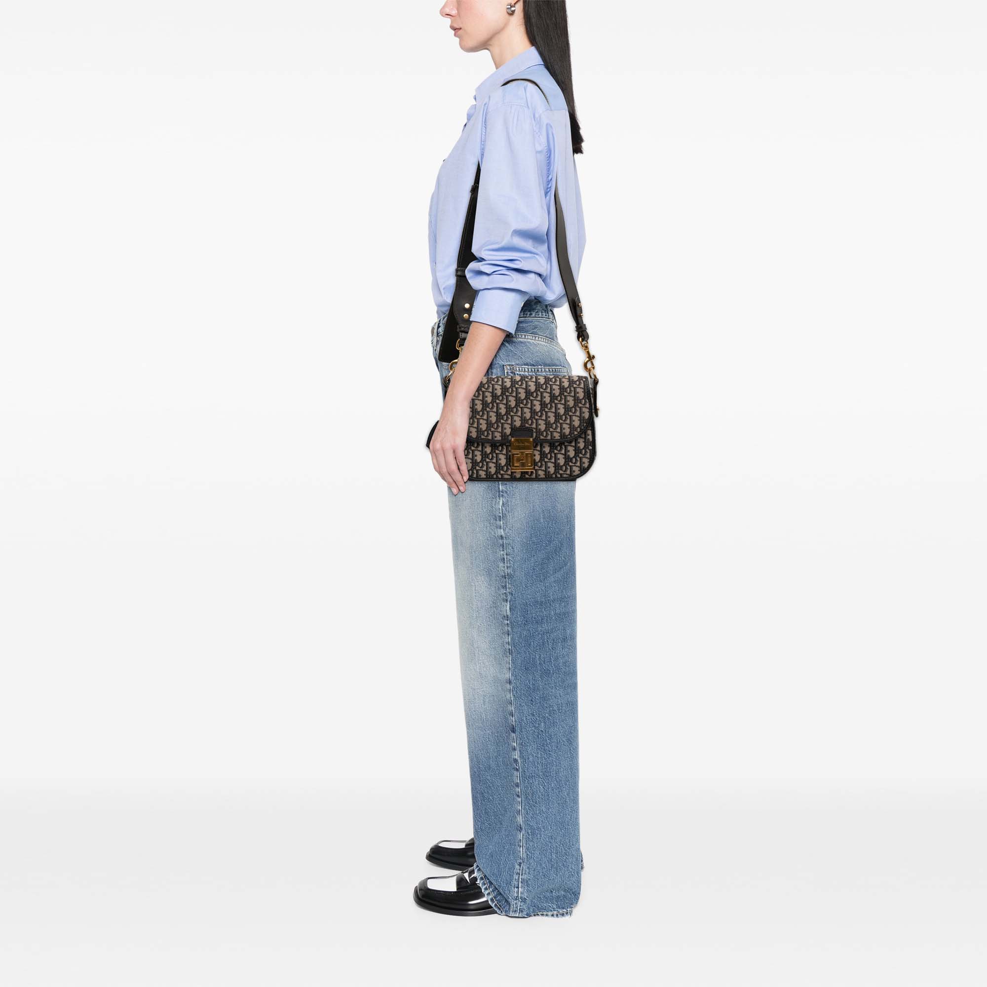 Oblique Canvas Flap Crossbody - Image 7