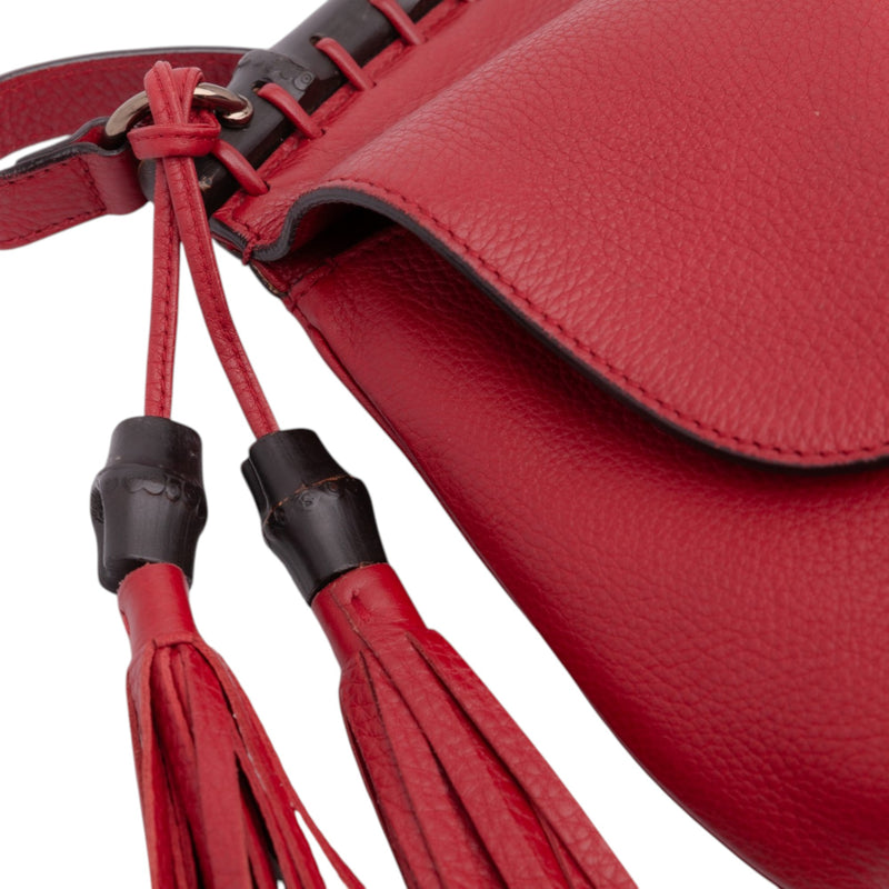 Medium Leather Bamboo Nouveau Fringe Crossbody - Image 7