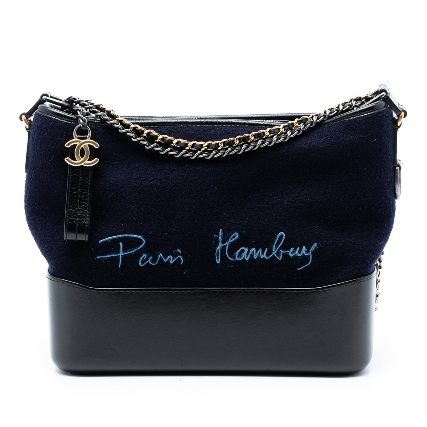 Medium Wool Paris Hamburg Embroidered Gabrielle Hobo - Image 1