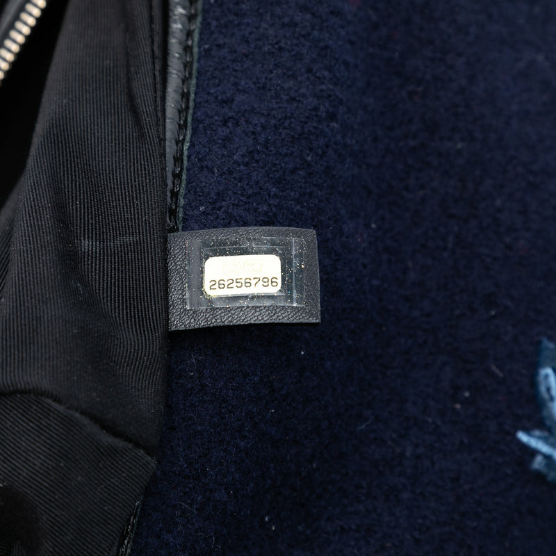 Medium Wool Paris Hamburg Embroidered Gabrielle Hobo - Image 5