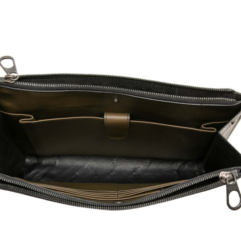 Nappa Intrecciato Double Zip Wristlet Clutch - Image 4