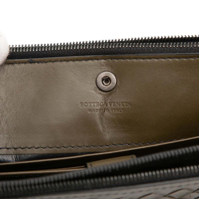 Nappa Intrecciato Double Zip Wristlet Clutch - Image 5