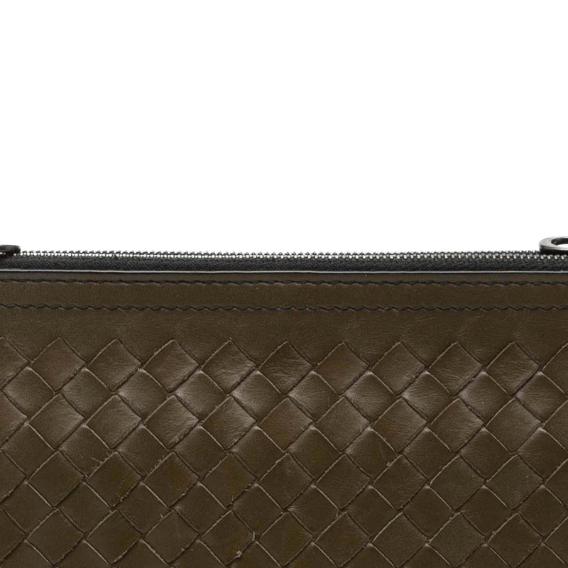 Nappa Intrecciato Double Zip Wristlet Clutch - Image 6