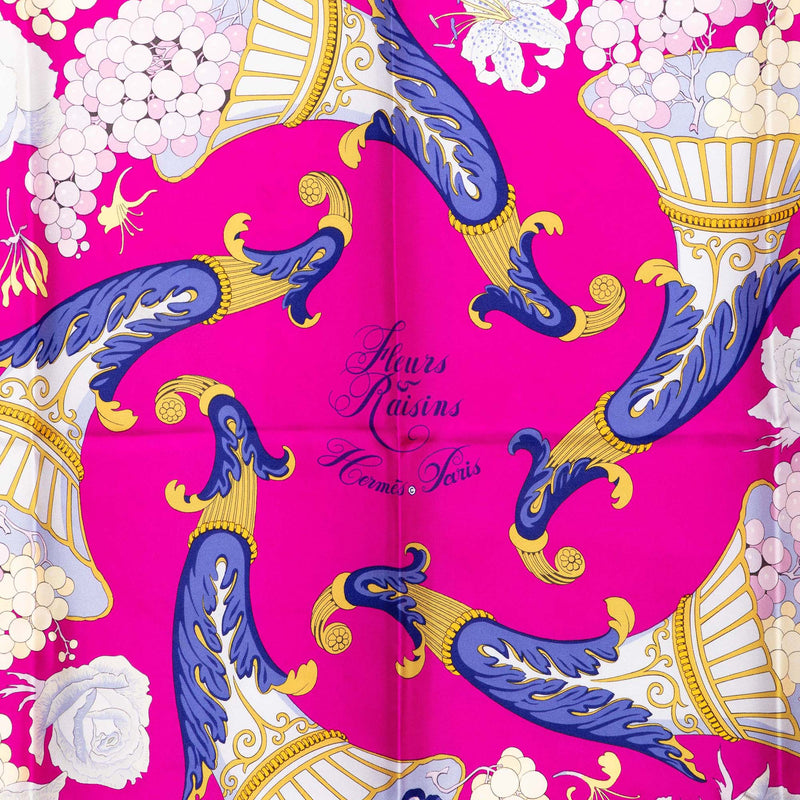 Fleurs et Raisins Silk Scarf  90 - Image 6