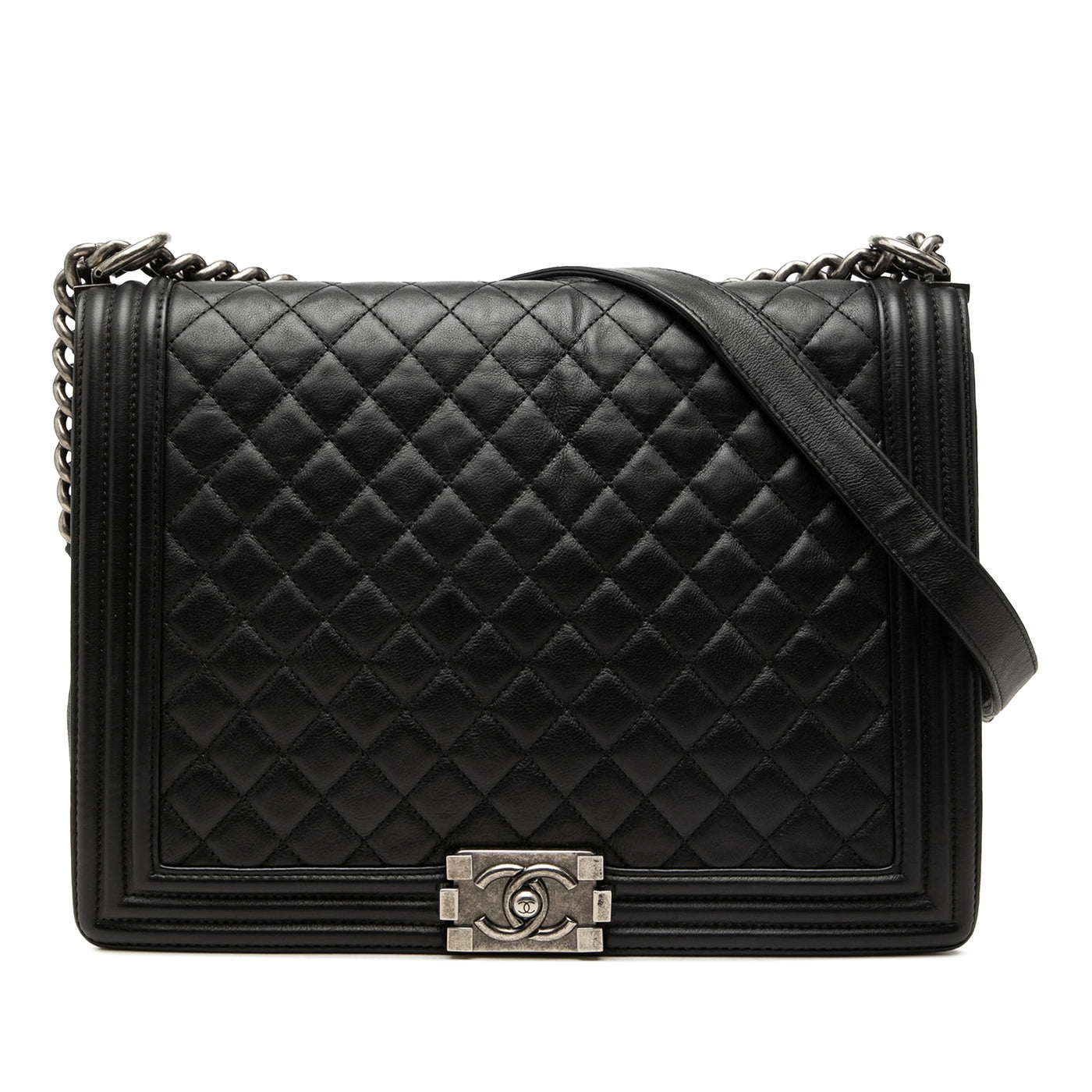 Large Quilted Lambskin Boy Flap - Image 1
