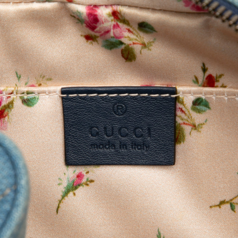 Small GG Marmont Matelasse Denim Pearly Crossbody - Image 5