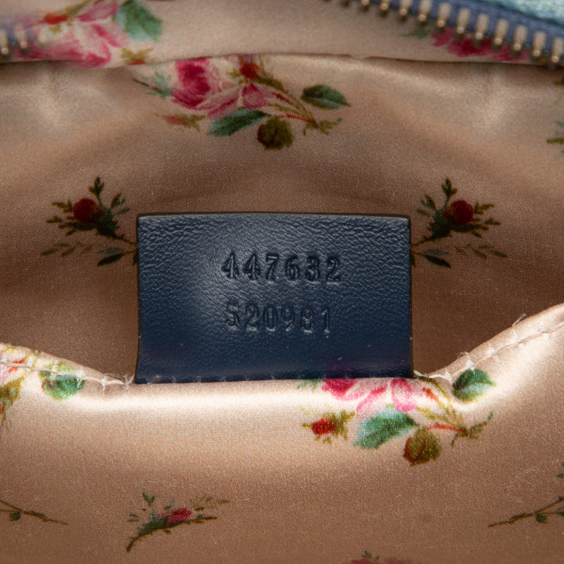 Small GG Marmont Matelasse Denim Pearly Crossbody - Image 6