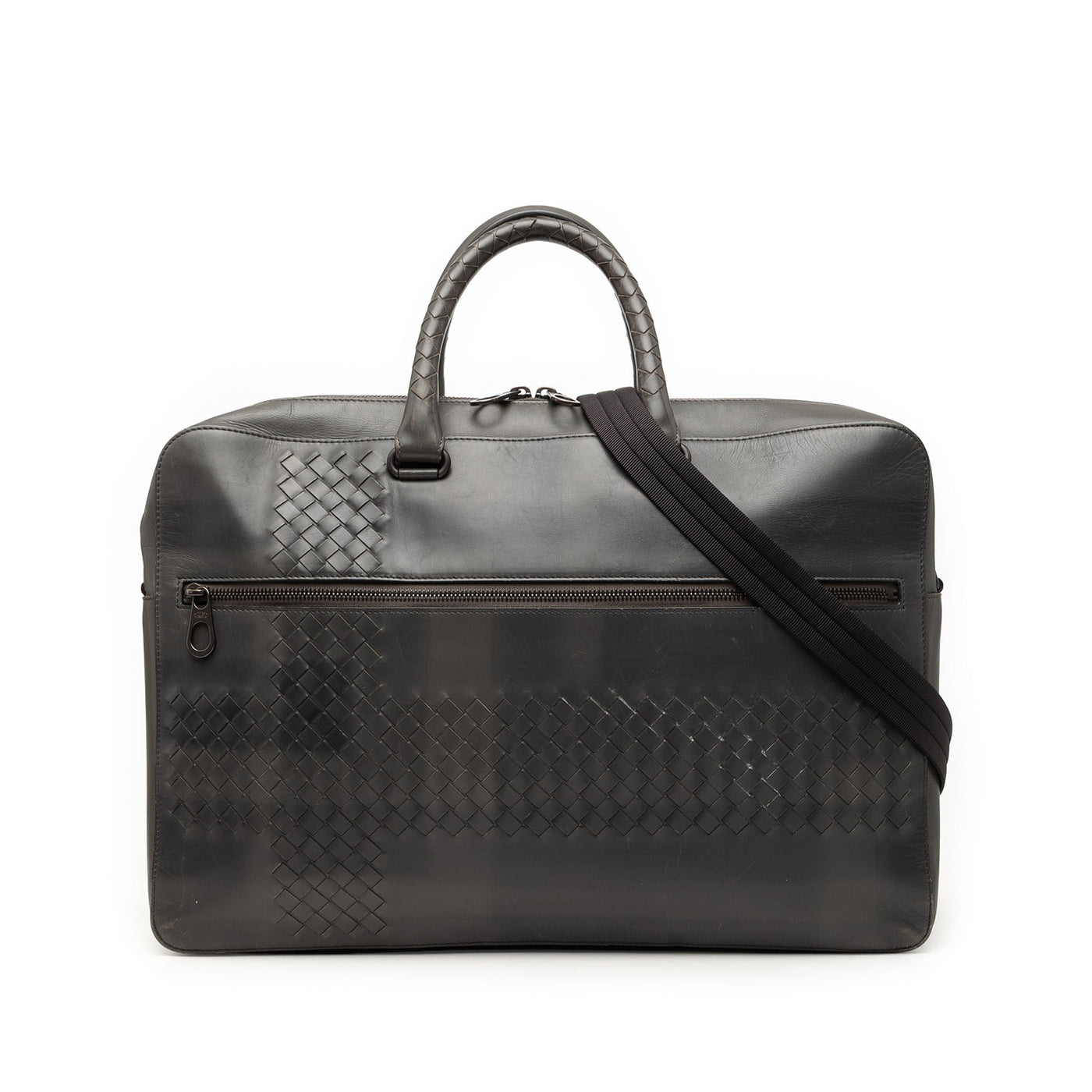 Intrecciato Trimmed Nappa Business Bag - Image 1
