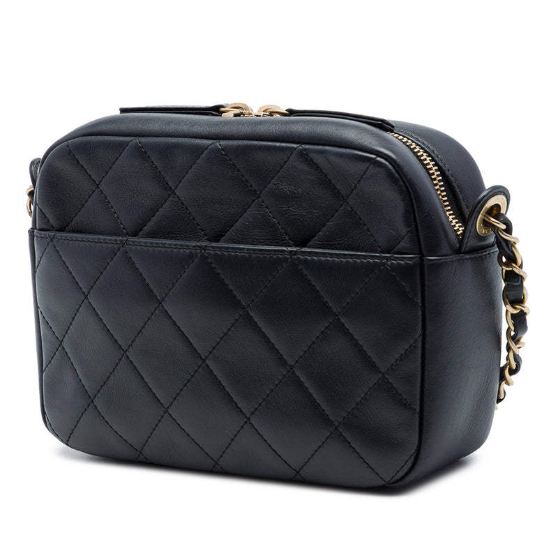 Quilted Calfskin Logo Enchained Camera Bag - Image 2