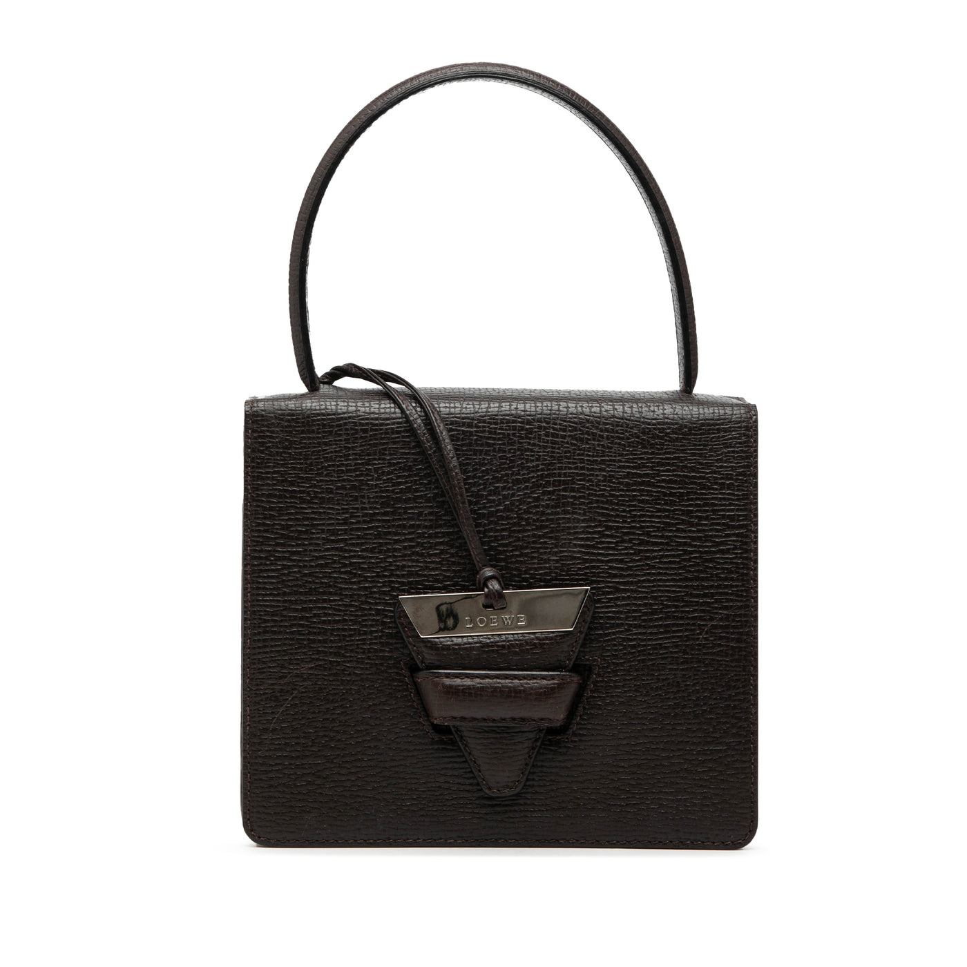 Textured Leather Barcelona Top Handle Bag - Image 1