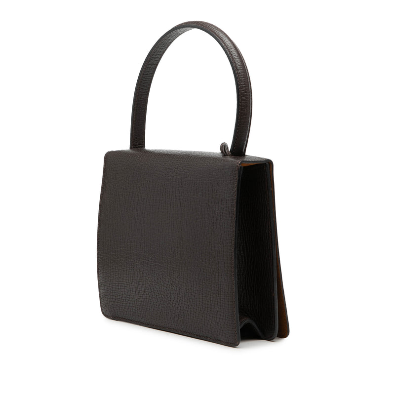 Textured Leather Barcelona Top Handle Bag - Image 2