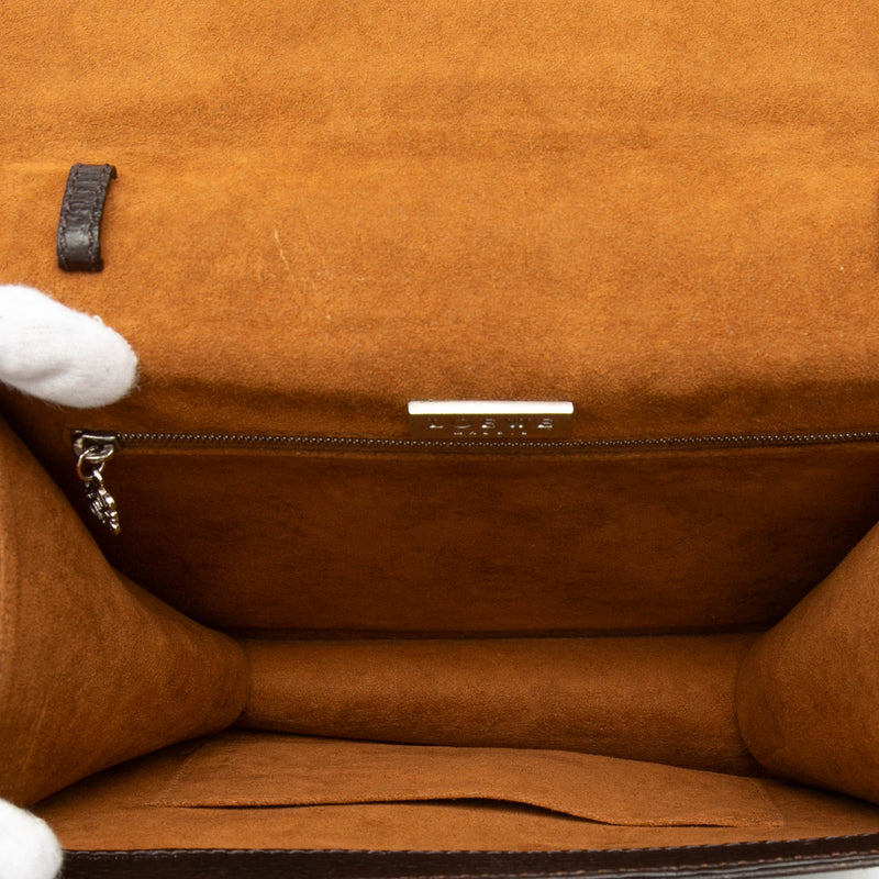 Textured Leather Barcelona Top Handle Bag - Image 4