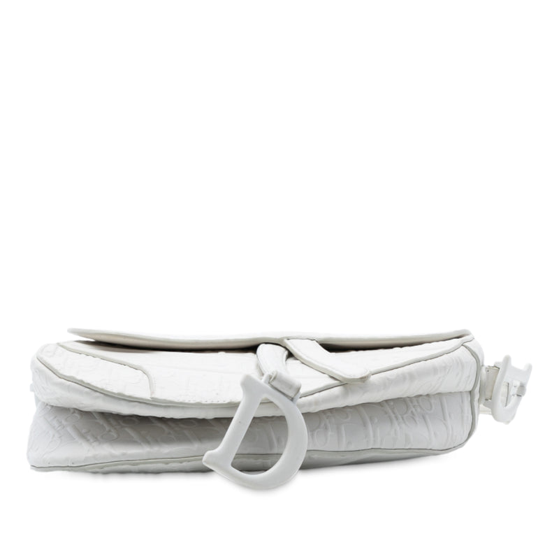 Oblique Embossed Calfskin Saddle Bag - Image 3