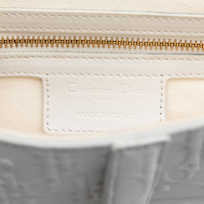 Oblique Embossed Calfskin Saddle Bag - Image 4