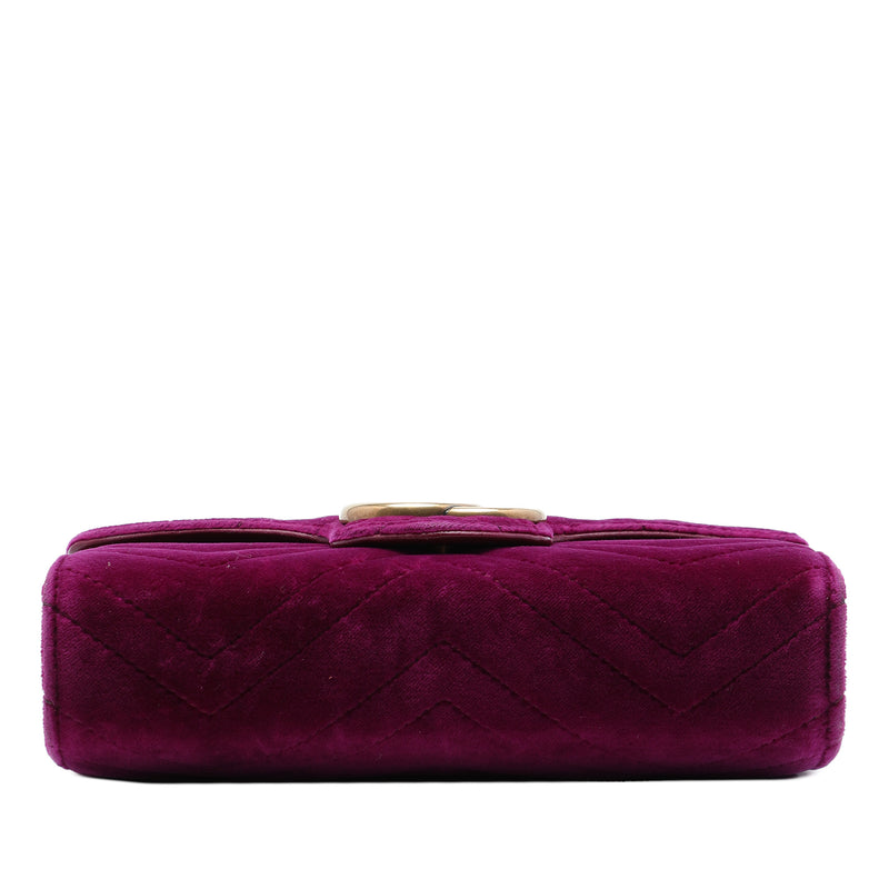 GG Marmont Matelasse Velvet Wallet On Chain - Image 3