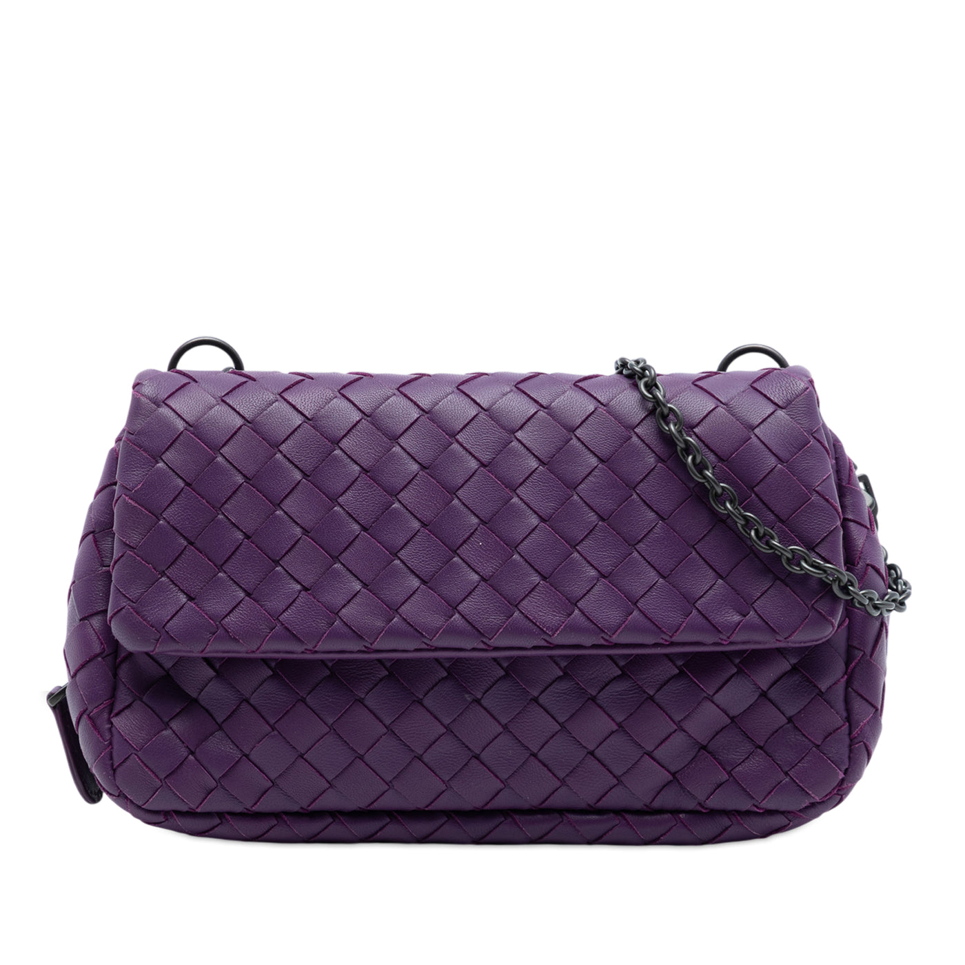 Mini Nappa Intrecciato Expandable Chain Flap Crossbody - Image 1
