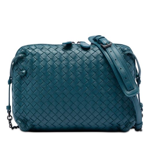 Mini Nappa Intrecciato Nodini Double Zip Crossbody - Image 1