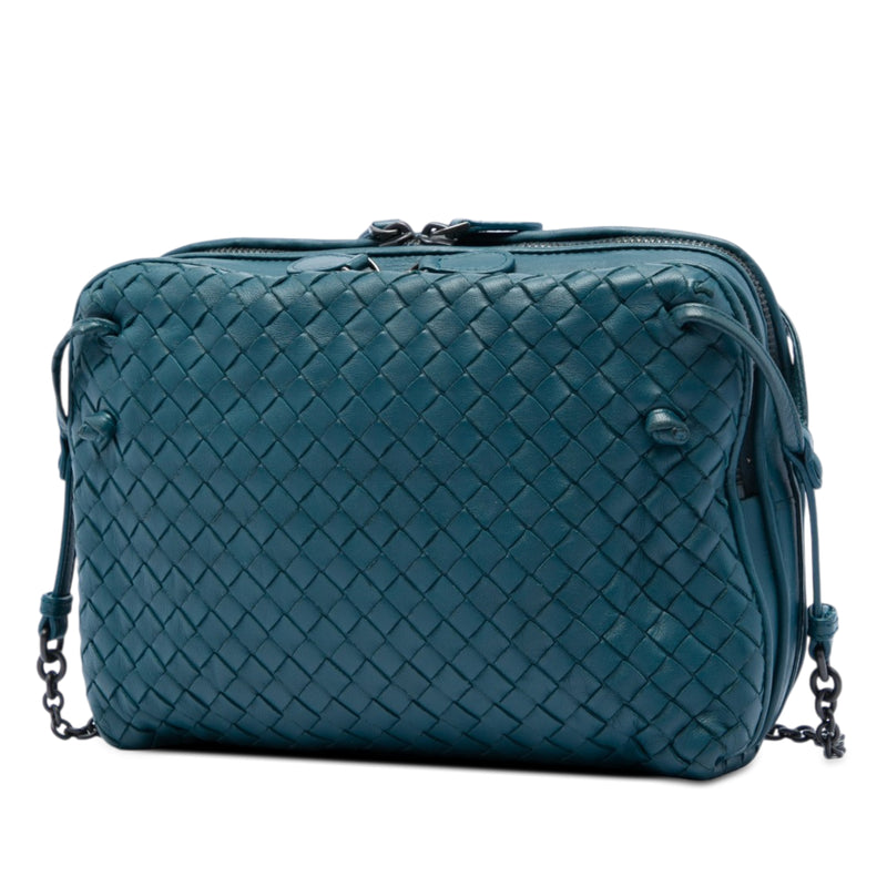 Mini Nappa Intrecciato Nodini Double Zip Crossbody - Image 2
