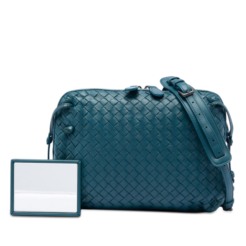 Mini Nappa Intrecciato Nodini Double Zip Crossbody - Image 6
