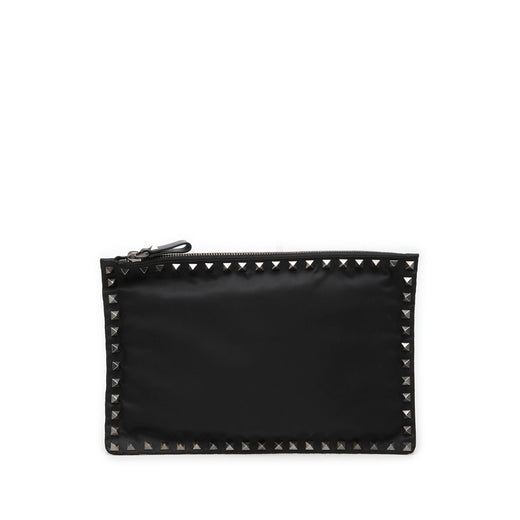 Nylon Rockstud Zip Pouch - Image 1