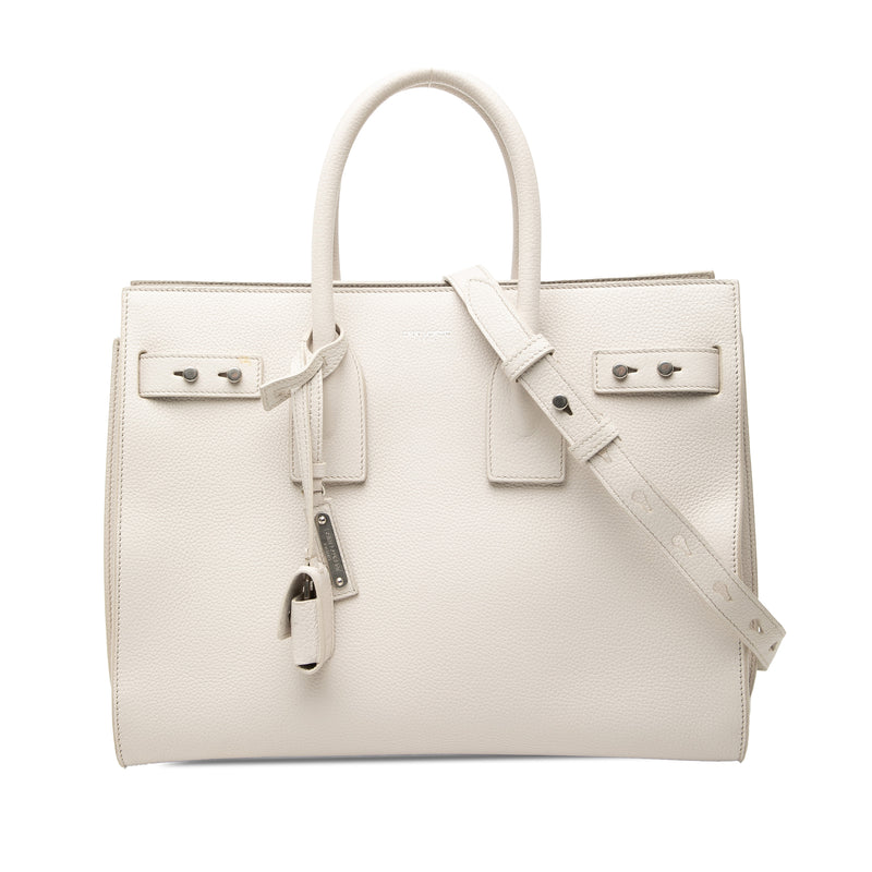 Small Grained Calfskin Supple Sac De Jour Satchel