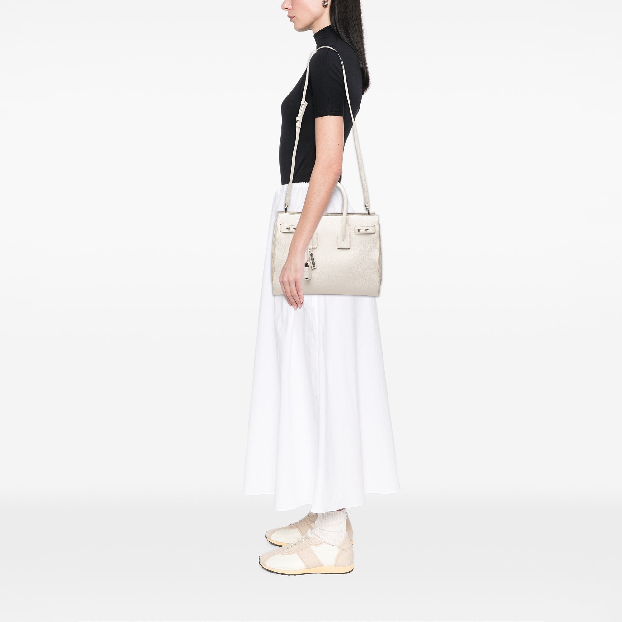 Small Grained Calfskin Supple Sac De Jour Satchel - Image 7