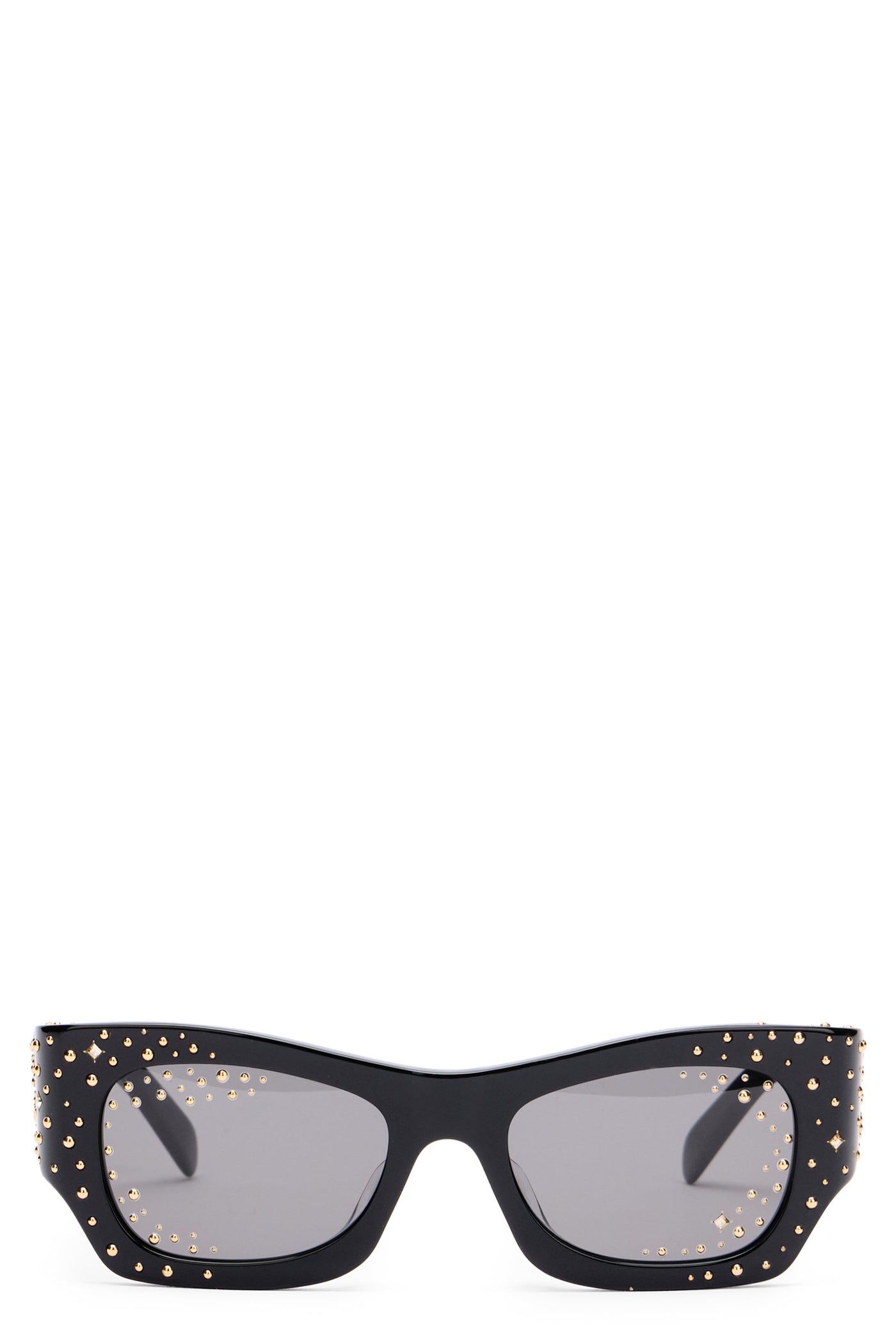 Celine 4s333cpsm Gold-Studded Acetate Sunglasses — Black