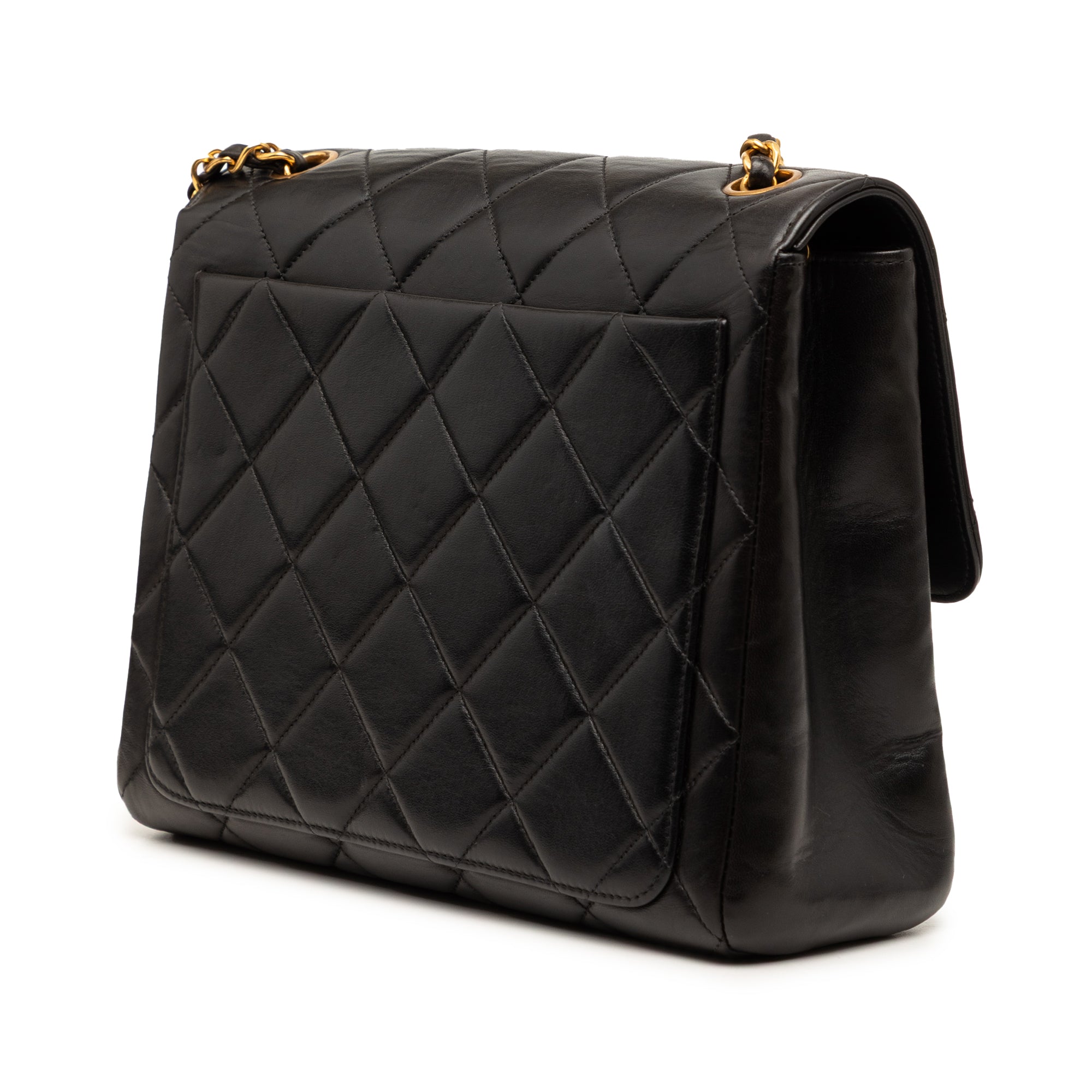 Small Square Quilted Lambskin Straight Single Flap - Image 2